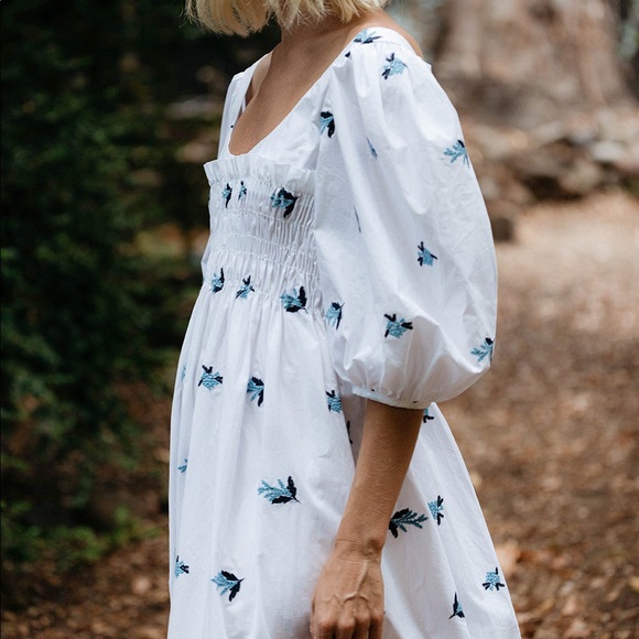 Veneto Dress Cornflower - White Dress - Picture 5 of 5